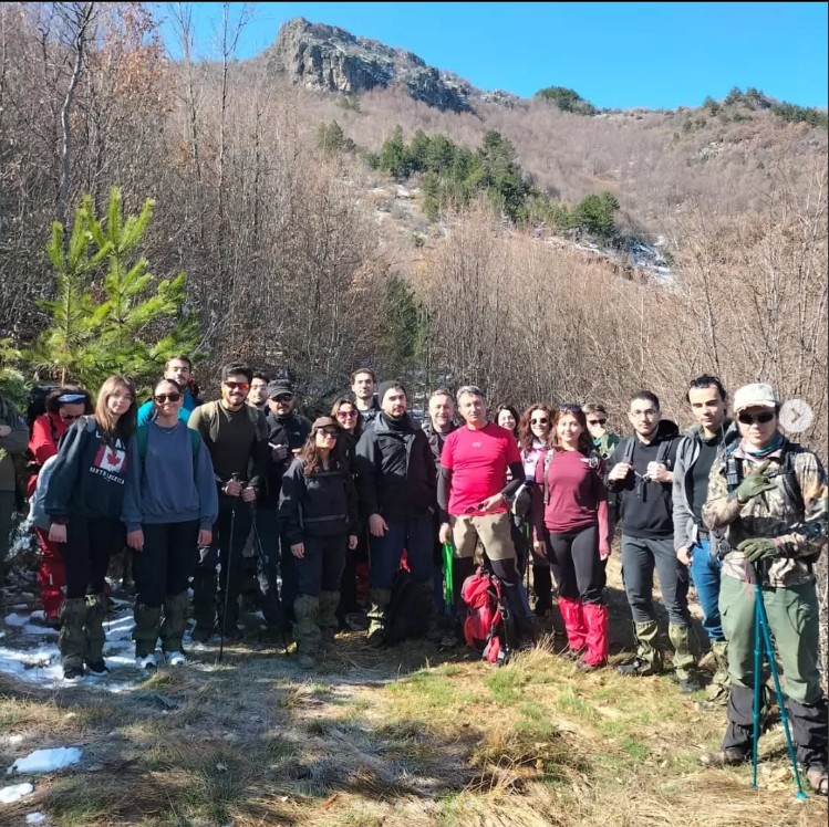 Hiking in nature image